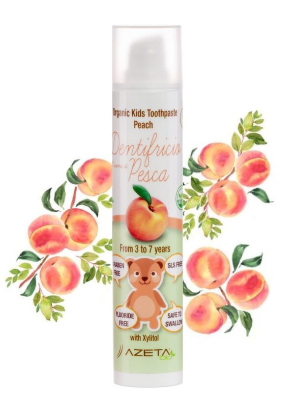 Certified Organic Kids Toothpaste | 3-7 years | Peach | (50 ml)