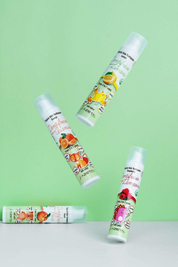 Certified Organic Kids Toothpaste | 3-7 years | Peach | (50 ml) - Image 4