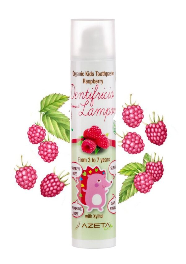 Certified Organic Kids Toothpaste | 3-7 years | Raspberry | (50 ml)