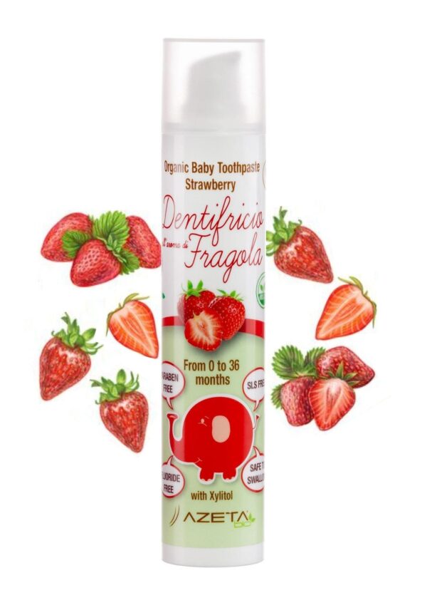 Certified Organic Baby Toothpaste | 0-36 months | Strawberry | (50 ml)