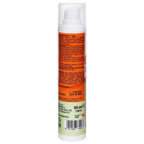 Certified Organic Kids Toothpaste | 3-7 years | Orange | (50 ml) - Image 3