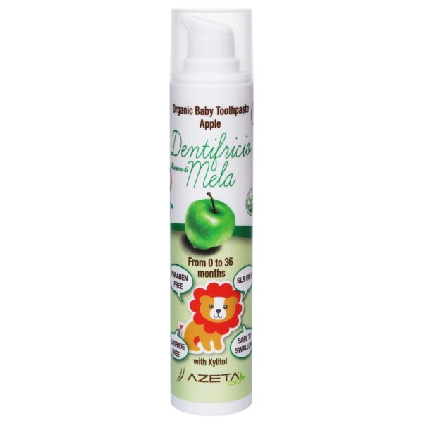 Certified Organic Baby Toothpaste | 0-36 months | Apple | (50 ml) - Image 2