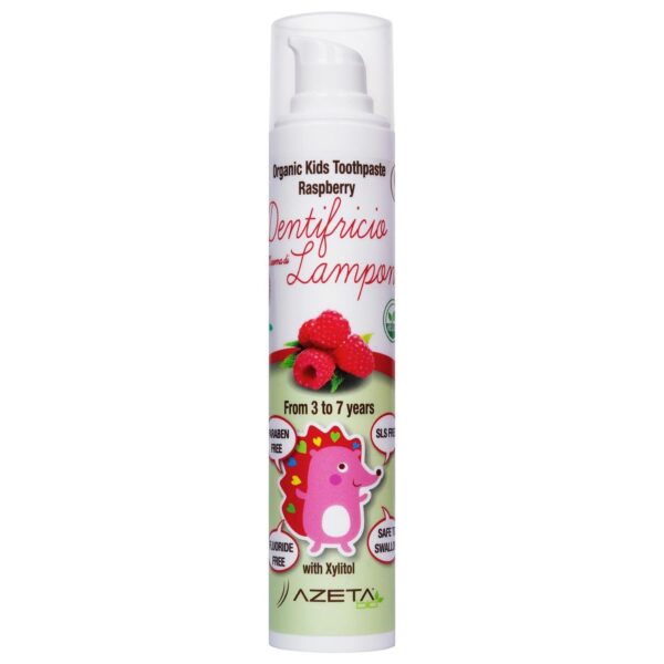 Certified Organic Kids Toothpaste | 3-7 years | Raspberry | (50 ml) - Image 2