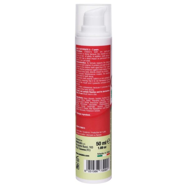 Certified Organic Kids Toothpaste | 3-7 years | Raspberry | (50 ml) - Image 3